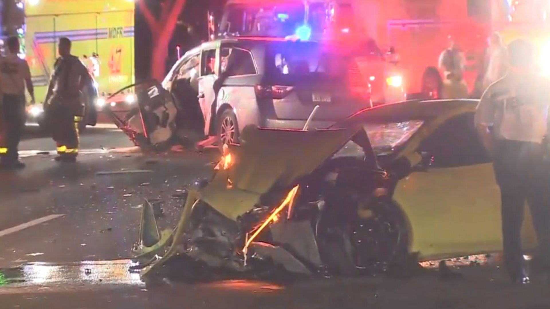 Corvette Hits Minivan In Miami Area