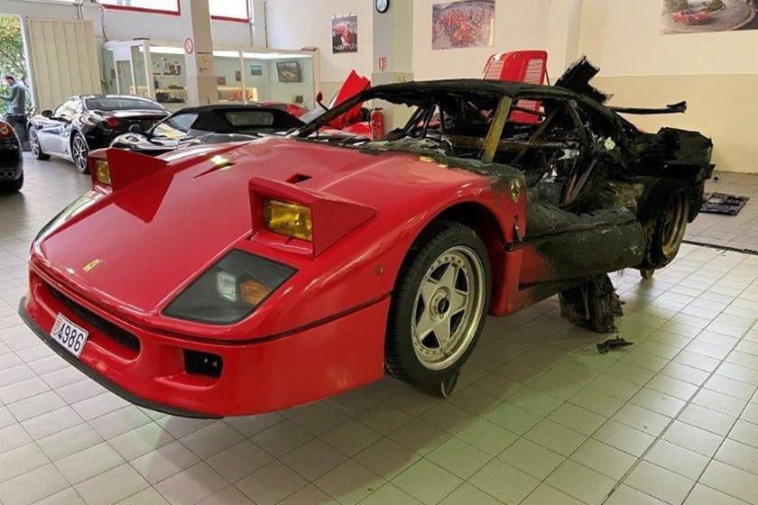 Charred Ferrari F40 From Monaco To Be Completely Rebuilt And Restored