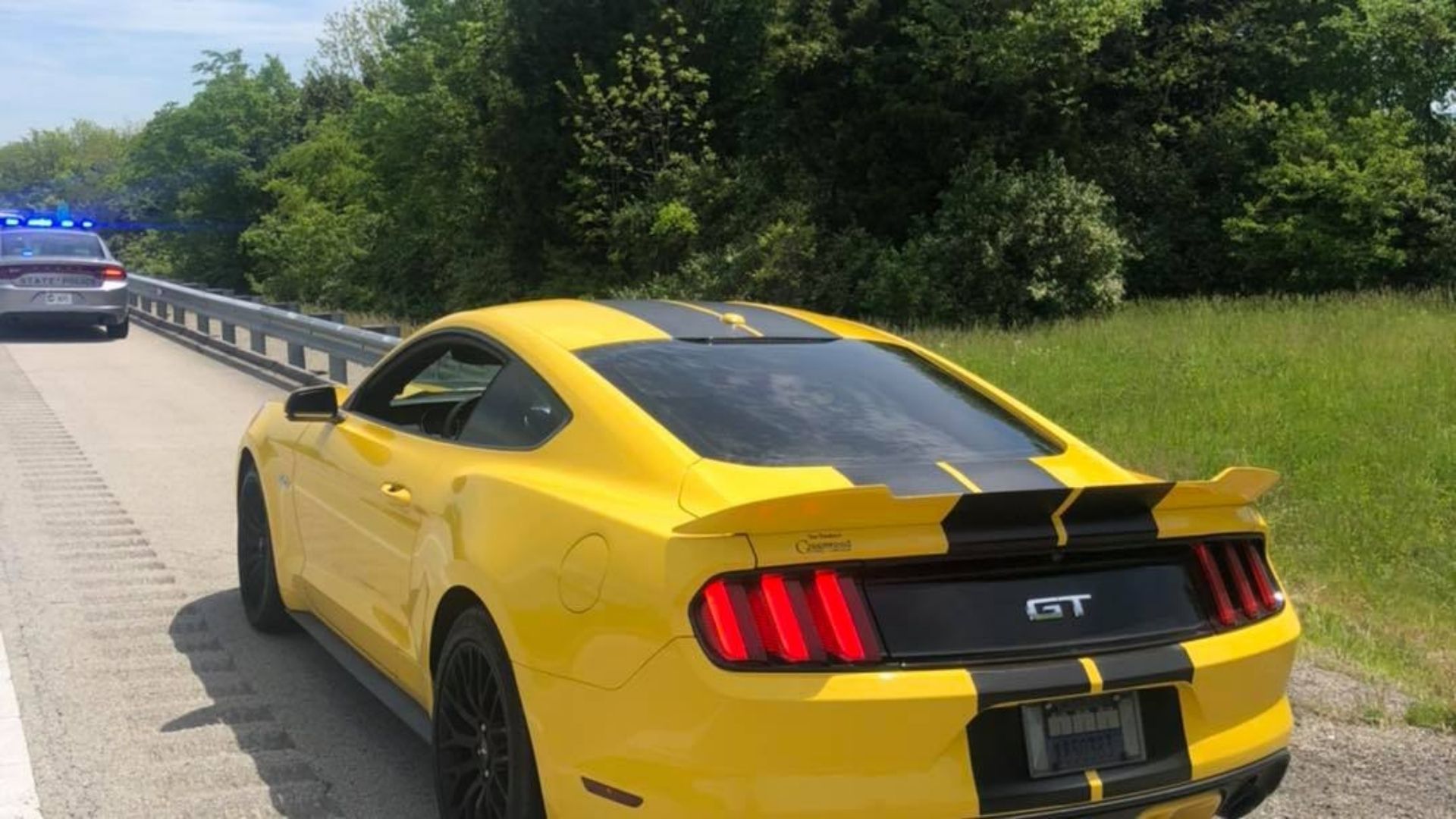 Speeding Mustang Driver Thwarted By Low Fuel