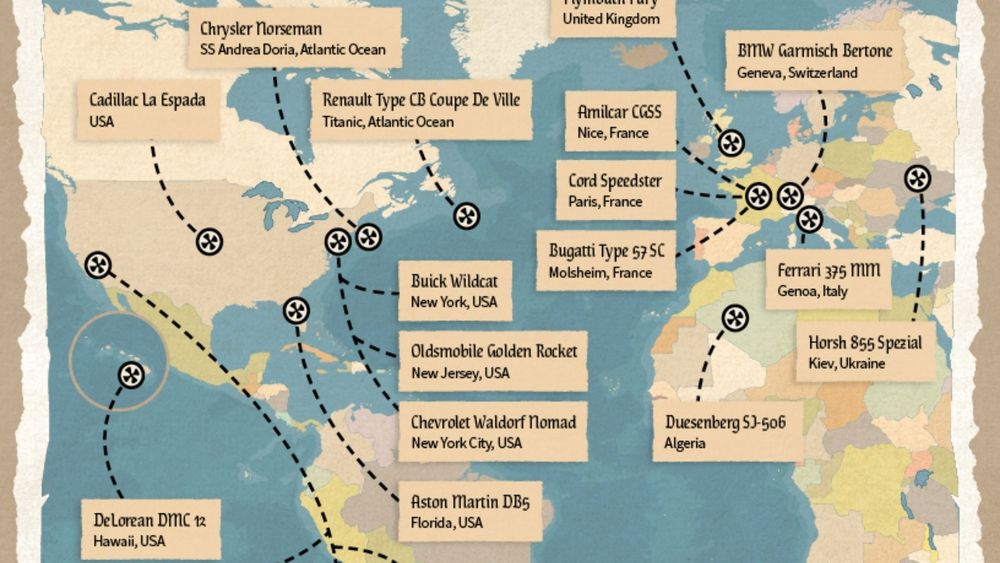 Treasure Map Could Help You Find Famous Lost Cars