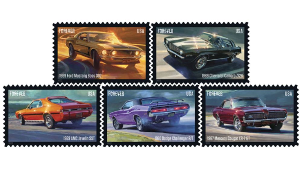 US Postal Service Unleashes Classic Pony Car Stamps