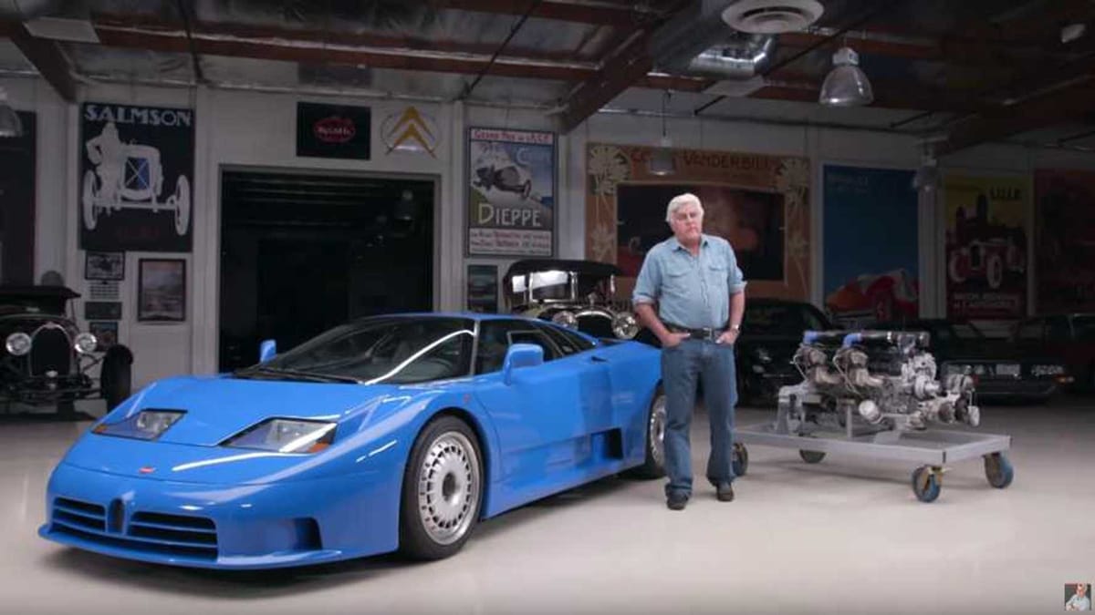 Jay Leno Celebrates 110 Years Of Bugatti With An EB110