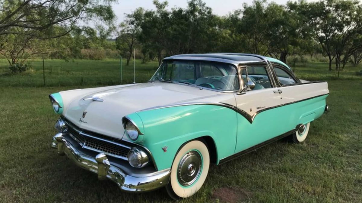 See It All In A 1955 Ford Fairlane Crown Victoria Skyliner Glass Roof