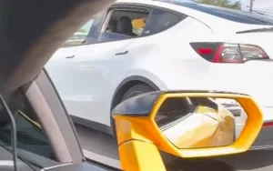 Tesla Driver Challenges Lamborghini in Traffic, Quickly Learns a Loud Lesson