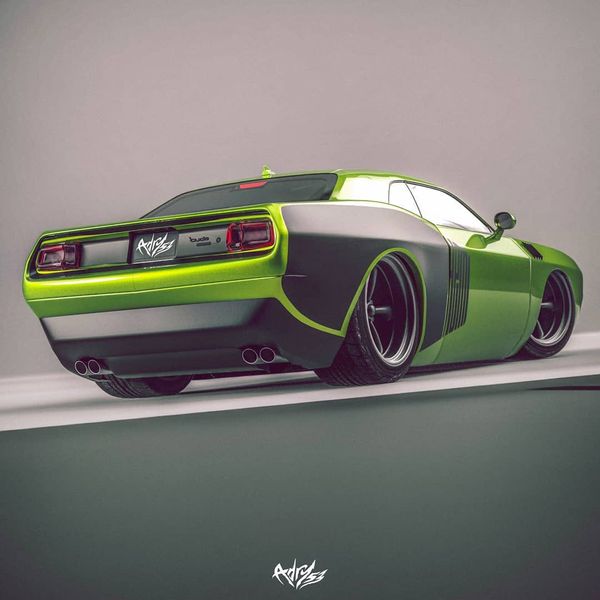 Mopar Mashup: Vintage Plymouth 'cuda Rendered On A Modern Dodge Challenger